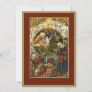 Cartão De Festividades Natividade Religiosa Jesus Maria José Três Reis