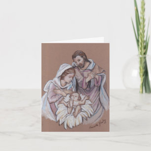 Cartão De Festividades Nativity Art Note Card