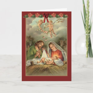 Cartão De Festividades Nativity Holy Family Mary Joseph Baby Jesus