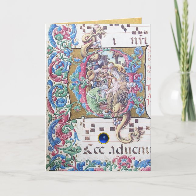 Cartão De Festividades NATIVITY Old Irish Christmas Bessening (Frente)