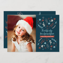 Cartão De Festividades Natürliche Noel Weihnachtsklappgruß