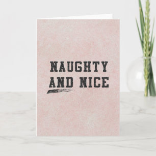 Cartão De Festividades Naughty and Nice