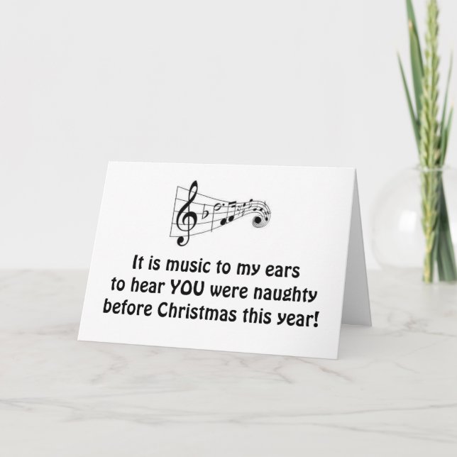 CARTÃO DE FESTIVIDADES "NAUGHTY" ANTES DO NATAL-GOOD-TAMBÉM ERA "EU" (Frente)