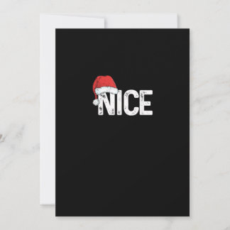 Cartão De Festividades Naughty Or Nice Matching Christmas Funny Design