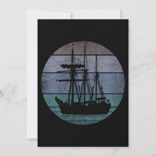 CARTÃO DE FESTIVIDADES NAVIO VINTAGE MODERNO PEIXEIRO BARCO DE PESCA