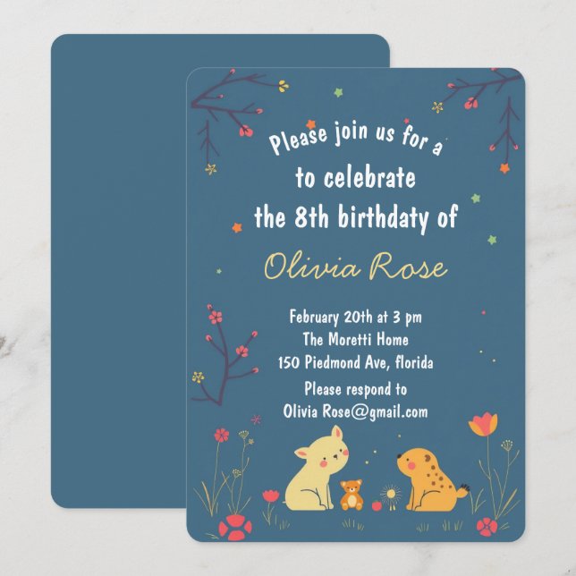 Cartão De Festividades Navy Kids Birthday Card Fun Nautical Party (Frente/Verso)