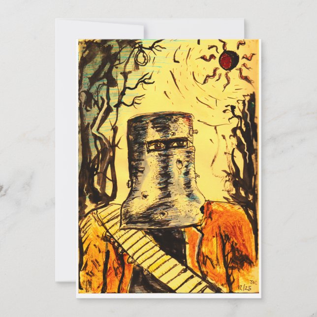 Cartão De Festividades Ned Kelly, Eclipse Solar (Frente)