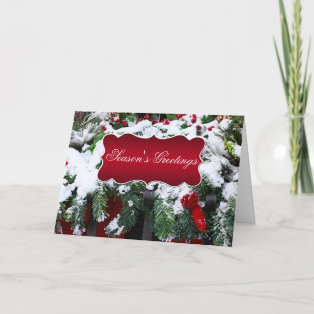 Cartão De Festividades Negócio dos cumprimentos da estação do Xmas do (Frente)