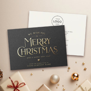 Cartão De Festividades Negócios minimalistas de Natal moderno