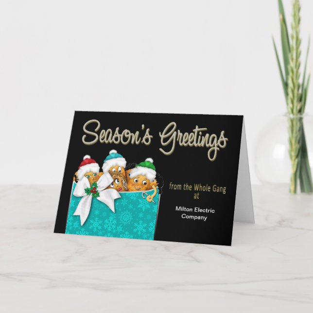 Cartão De Festividades Negócios/Natal/da saudação de toda a gangue (Frente)