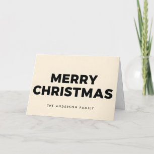 Cartão De Festividades Negrito Vintage Bloco Roteiro Feliz Natal