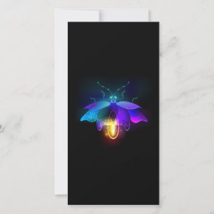 Cartão De Festividades Neon Firefly a preto