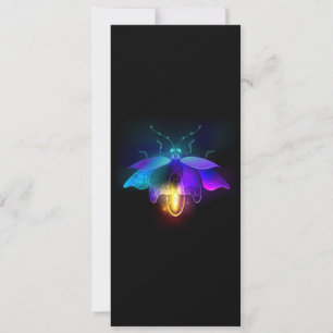 Cartão De Festividades Neon Firefly a preto