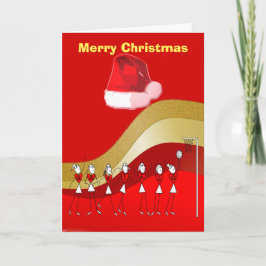 Cartão De Festividades Netball do tema do Natal