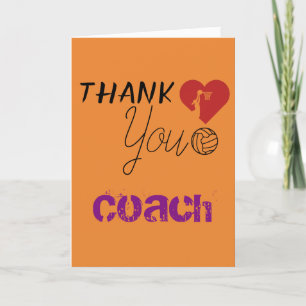 Cartão De Festividades Netball Heart Thank You Coach Card