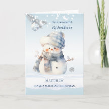 Neto Papai Noel de Natal Azul