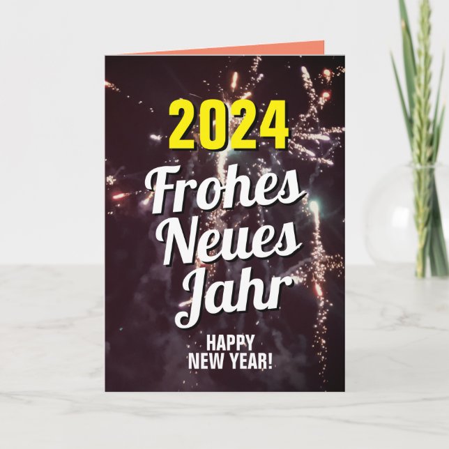 Cartão De Festividades Neujahrskarte 2024 | per SMS verschicken |  (Frente)