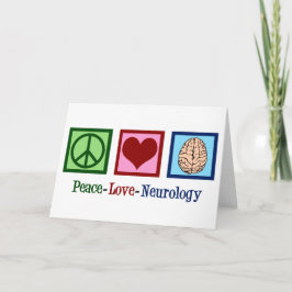 Cartão De Festividades Neurologia de Paz e Amor