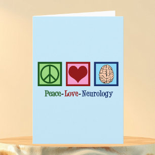 Cartão De Festividades Neurologia do amor da paz - neurologista