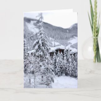 Cartão De Festividades Nevado dentro