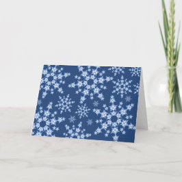Cartão De Festividades Nevasca de Floco de Neve em Patchwork