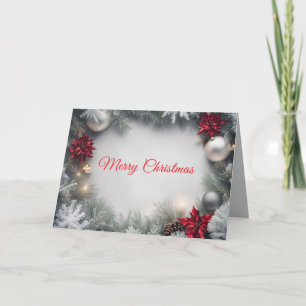 Cartão De Festividades Neve e Prata - Do Meu Para o Seu Natal