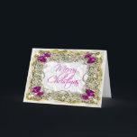 Cartão De Festividades Neve elegante do inverno do Natal<br><div class="desc">Espalhe o elogio festivo aos amigos e à família com esta cena elegante do inverno.</div>