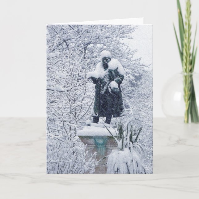 Cartão De Festividades Neve em Cardiff (Frente)