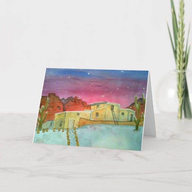 Cartão De Festividades Neve em Sedona (Frente)