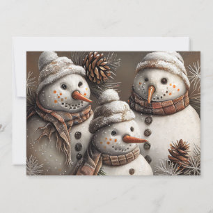 Cartão De Festividades Neve encantadora com destaque para glitter e ginge