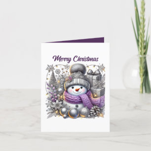 Cartão De Festividades Neve festiva de Natal personalizável