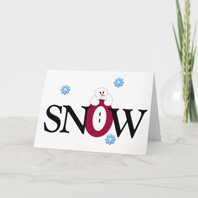 Cartão De Festividades Neve intensa (Frente)
