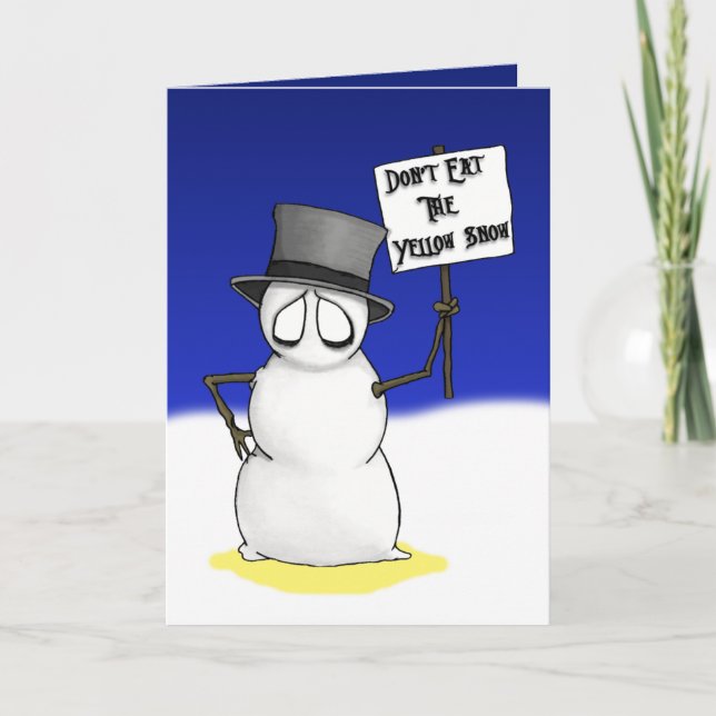 Cartão De Festividades Neve que adverte de fato (Frente)