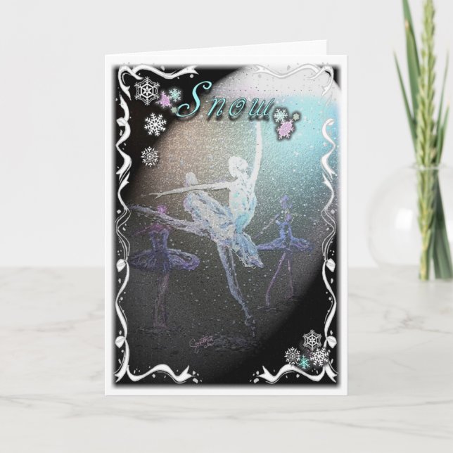 Cartão De Festividades Neve Scene-324 do Nutcracker (Frente)
