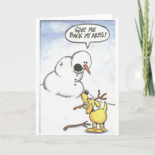 Cartão De Festividades Neve sem braços