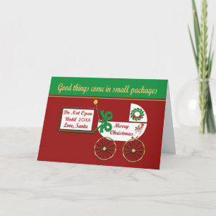 Cartão De Festividades New baby Christmas card Merry Christmas Love Santa