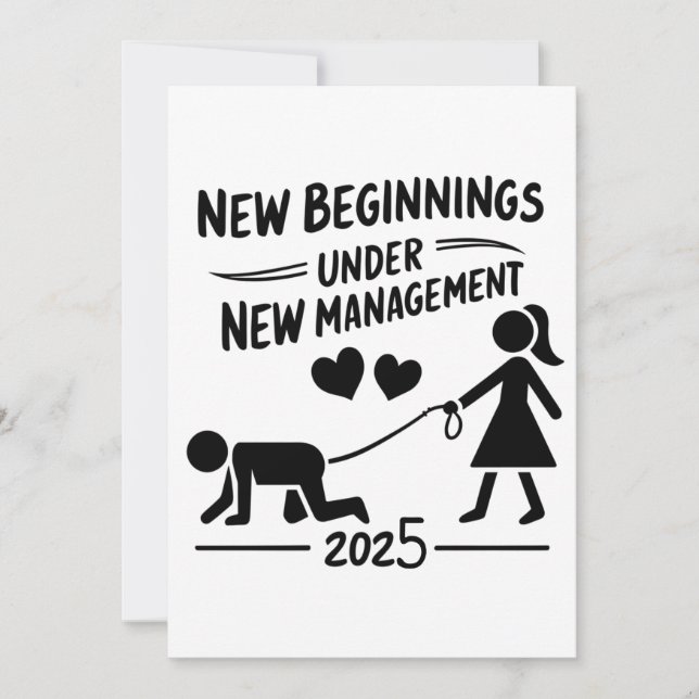 Cartão De Festividades New Beginnings Under New Managment 2025 (Frente)