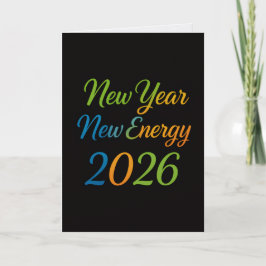 Cartão De Festividades New Energy Fresh Start 2026 Colorful Motivation