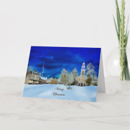 Cartão De Festividades New England Natal