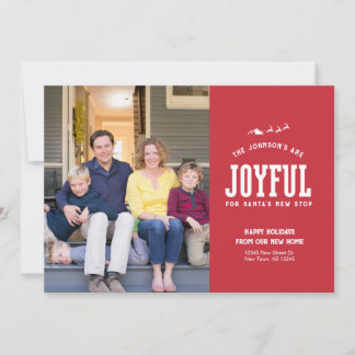 Cartão De Festividades New Home Christmas Photo Card Moving Announcement