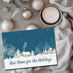 Cartão De Festividades New Home for the Holidays Winter Home