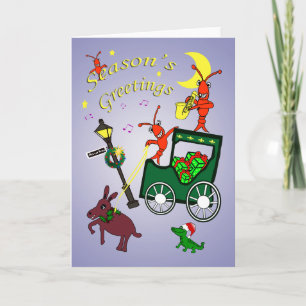 Cartão De Festividades New Orleans Themed Season's Greetings