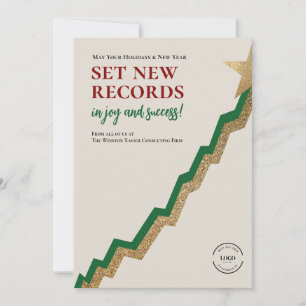 Cartão De Festividades New Records Chart Creative Christmas Corporate