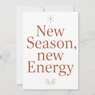 Cartão De Festividades New Season New Energy Inspirational Greeting card