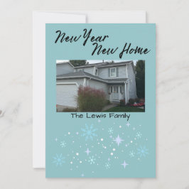 Cartão De Festividades New Year New Home Snowflake Christmas Card