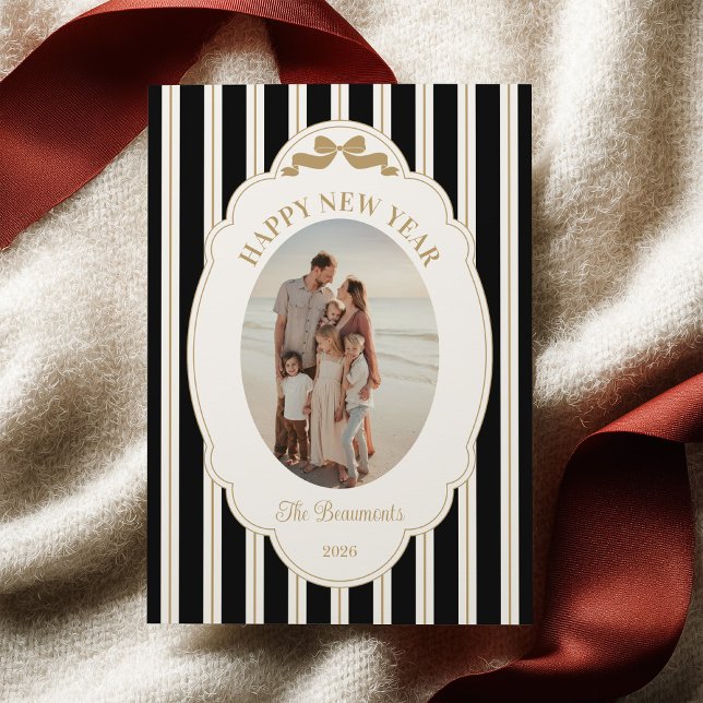 Cartão De Festividades New Year Photo Holiday Card (Criador carregado)
