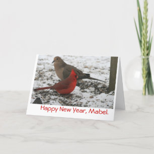 Cartão De Festividades New Year's Birds