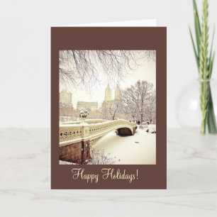 Cartão De Festividades New York Snow - Happy Holidays