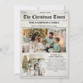 Cartão De Festividades Newsletter de natais vintages