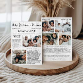 Cartão De Festividades Newspaper Christmas Card 6 Photos Family Holiday